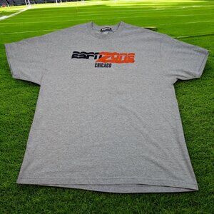 Vintage ESPN‎ Zone Chicago Sports Gray T-Shirt Embroidered XXL